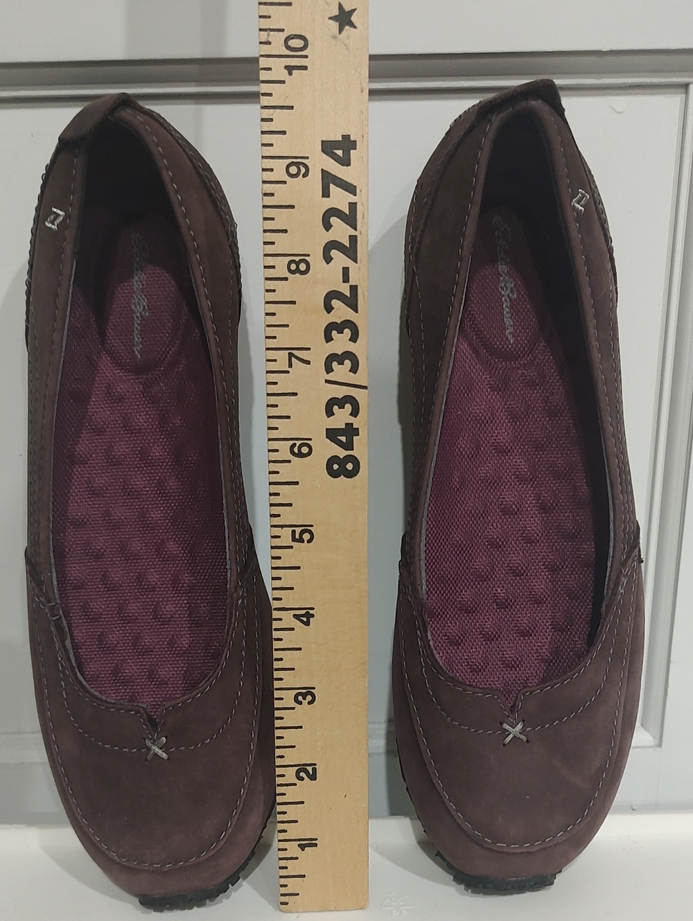 Burgundy Plum Wine Eddie Bauer Slip-On Ballet Flats 7.5